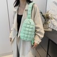 thumbnail image 4 of Riñonera Informal para Mujer  Bolso Acolchado en El Pecho Correa Ajustable Hobo Suave Y Sólido, 4 of 9