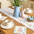 thumbnail image 5 of Easter Bunny Table Runner 72 Inches Long for Kitchen Dining, Watercolor Rabbit Eggs Leaves Love Heart Dresser Scarf Farmhouse, Dining Table Decorations for Wedding/Parties, 14 x 72 In, 5 of 8