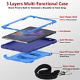 thumbnail image 4 of Dteck Case for Samsung Galaxy Tab A9 Plus 11 Inch (SM-X210/X215/X216/X218),Shockproof Silicone Case 360°Rotating Adjustable Shoulder Hand Strap & Stand Protective Cover for Galaxy Tab A9+ 2023,Blue, 4 of 8
