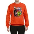 thumbnail image 2 of Wild Bobby, Cute Colorful Rainbow Cat Animal Lover Unisex Crewneck Graphic Sweatshirt, Orange, Small, 2 of 3