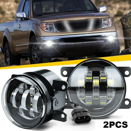 CHUSYYRAY LED Front Bumper Fog Lights Lamp w/ Clear Lens Pair for Nissan Frontier 2005-2019
