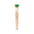 thumbnail image 3 of Angara Natural 0.45 Ct. Emerald Solitaire Ring in 14K Rose Gold for Women (Ring Size: 7), 3 of 9