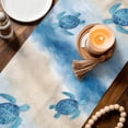 thumbnail image 3 of Blue Coastal Turtle Table Runner 72 Inches, Sea Nautical Summer Beach Ocean Bed Runner Dresser Scarves Tabletop for Indoor Outdoor Parties/Ceremony/Banquet, 18" x 72", 3 of 9