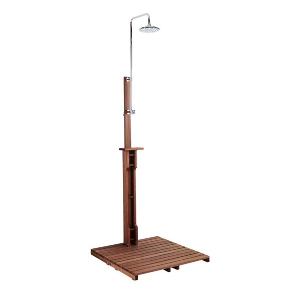 SEI Furniture Outdoor Shower in Oiled Eucalyptus