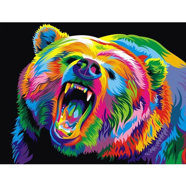 Cuadros Decorativos 50x40cm Animal 5D DIY Full Square Drill Diamond Painting Craft (ZQF907) Wdftyju embutido en tela