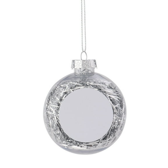 ZPAQI 8cm Clear Blank Ball Pendant Sublimation Christmas Ornament Pendants for DIY