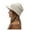 Beige, variant on Women's Beanie Solid Color Casual Rolled Brim Big Check Knit Cap
