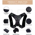 thumbnail image 5 of Gisneze Adult's Upper Back Brace Posture Corrector for Clavicle Support & Pain Relief from, Black, 5 of 6