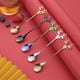 thumbnail image 4 of Forma De Cabeza De Ciervo Cuchara Agitadora De Acero Inoxidable Cuchara De Postre De Café De Alce De Navidad 5 Unids/Set 5 Colores Yuarrent HA039222-00, 4 of 6
