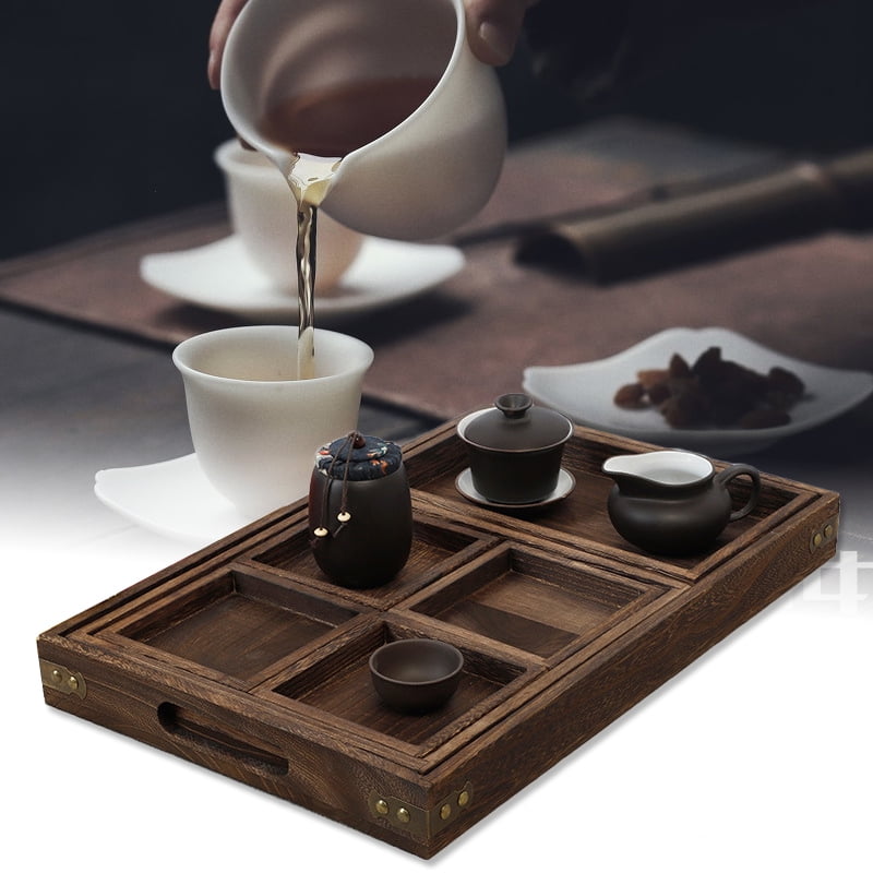 vintage wooden tea set