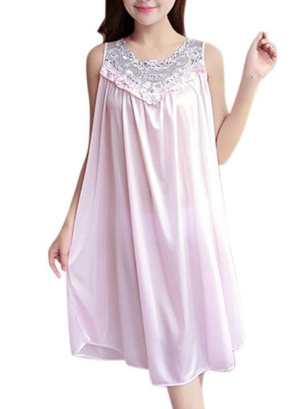 OUIRRY 2018 New Luxury Silk Pajamas Set Women Summer Autumn Lace Stitch Satin Sleepwear Ladies 