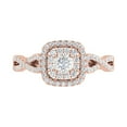 thumbnail image 3 of 1/2 Carat Cushion cut Halo Diamond Engagement Ring in 10K Rose Gold (Ring Size 6.75), 3 of 6