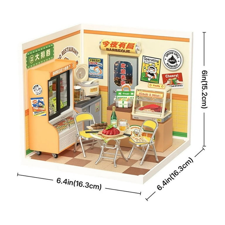 ミニチュア専門collé cuisineページ Rolife DIY Miniature Dollhouse Super Creator Night Out Food Stall
