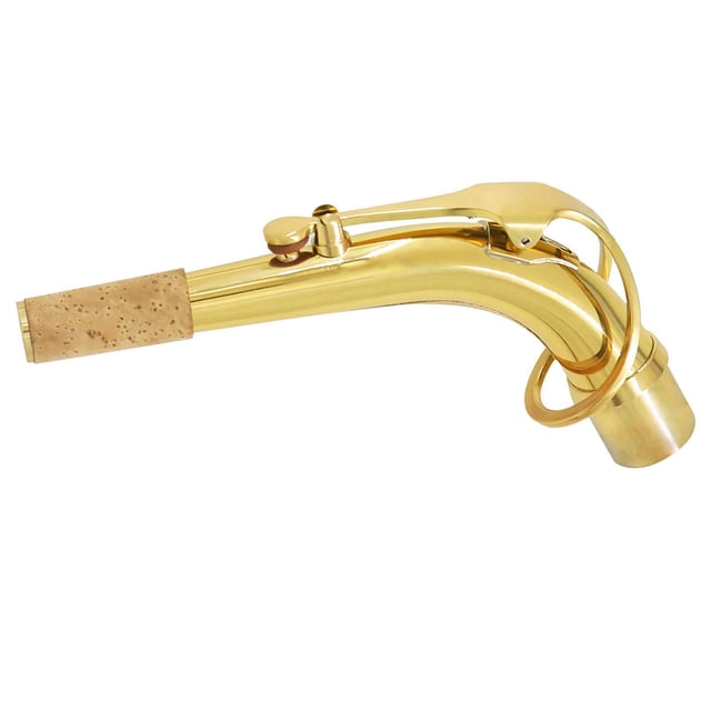 Saxofón Alto de Latón, Saxofón Alto de Latón de Alta Resistencia y Juego de Mástil de Saxofón con Pado Limpio, Accesorio para Instrumentos con grasa de Corcha