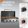 thumbnail image 4 of Ktaxon 4 Burner Propane Griddle Flat Top Gas Grill 40000 BTU with Lid,Ceramic Coated Cast Iron Pan,Portable, 4 of 6