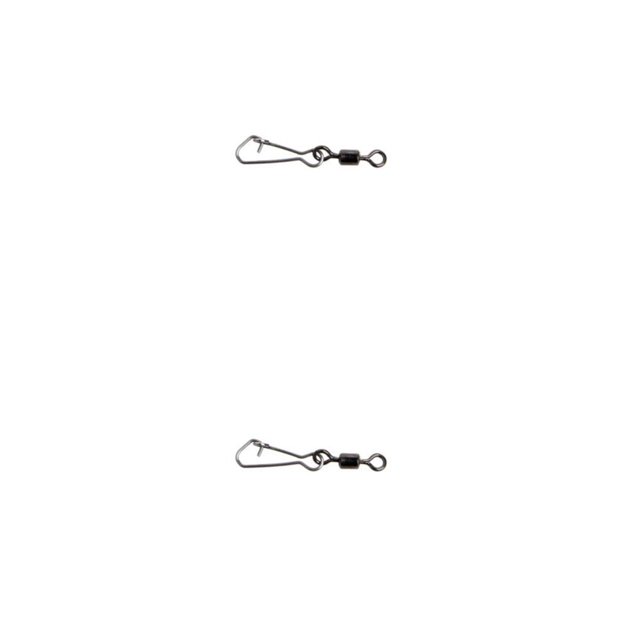 Eigraketly 100 UNIDS Cojinetes de pesca Enganchados Pasadores de presión Conector giratorio de acero inoxidable Conector de pesca Giratorios Pin de 8 # 2piezas Eigraketly CBP077810