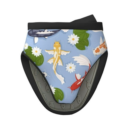 

Matuu Colorful Koi Fish for Non-Slip Mini Oven Soft Silicone Mitt 5.9 x5.9