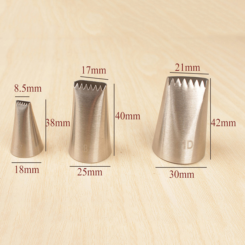3pcs Basket Weave Tips Icing Piping Nozzle Tips Stainless Steel Tube Nozzl FwLU