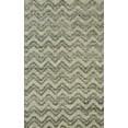 thumbnail image 1 of Tapis en Laine Tufté à la Main Chevron Émeraude, 1 of 5