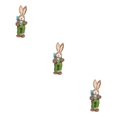 thumbnail image 4 of Monstrate Straw Rabbit Easter Farmer Bunny Figure w/Carrot for Wedding Party Decor Type1, 4 of 6