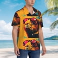 thumbnail image 3 of Pofeuu Watercolor Glasses Guinea Pig Print Hawaiian Shirt for Men Sleeves Casual Button Down Summer Beach Dress Shirts T-Shirts,Small, 3 of 7