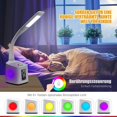 thumbnail image 5 of Lámpara de escritorio LED de aprendizaje con puerto de carga USB, lámpara de escritorio LED regulable para niños con reloj y portalápices, oficina en casa, dormitorio de estudiantes universitarios,, 5 of 5