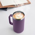 thumbnail image 2 of DOMICARE Tasse 24oz avec Poignée et Couvercle, Tasse à Café en Acier Inoxydable, Tasse Isolée Réutilisable, Tasse de Voyage avec Poignée, Gobelet à Café à Double Paroi sous Vide, 2 of 7