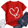 thumbnail image 4 of Conairie Cold Shoulder Tops For Womens V Neck Loose Butterfly Print Long Sleeve T-Shirt Comfy Summer Fashion Casual Blouses Red L, 4 of 4