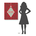 thumbnail image 4 of Global Gallery's 'Jolly Holiday Ornaments Hope' By Michael Mullan Stretched Canvas Wall Art, 4 of 4