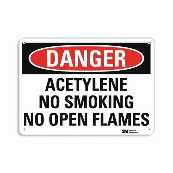 Lyle Danger No Smoking Sign,10" x 14",Alum U3-1084-RA_14X10