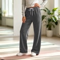thumbnail image 5 of Women's Straight Leg Sweatpants Athletic Joggers with Pockets Casual Winter Lounge Travel Pants Fashion Outfits, 5 of 8