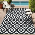 thumbnail image 7 of CAROMIO White Black Moroccan Outdoor Area Rug 9x18 ft Waterproof Reversible Plastic Mat for Camping RV Picnic, 7 of 7