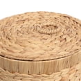 thumbnail image 5 of happimess Nora Coastal Bohemian Handwoven Water Hyacinth 5.7-Gallon Tapered Round Wicker Waste Basket with Lid, Natural (Set of 2), 5 of 5