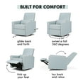 thumbnail image 4 of daVinci Piper Recliner, Heathered Blue w/ Cream Piping, 4 of 5