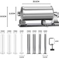 thumbnail image 2 of MASTER FENG Sausage Stuffer - Stainless Steel Homemade Manual Sausage Maker Horizontal Meat Filling Kitchen Machine, Packed 8 Stuffing Tubes (6 LBS /3.5L Horizontal), 2 of 7