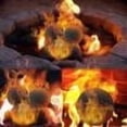 thumbnail image 1 of Ensemble de 6 Céramique Fire Pit Fireballs, 3 en Rond Résistant à la Chaleur Fire Verre Stones pour Foyer Intérieur/extérieur, Noir, Inodore, jusqu'à 1832 °F, 1 of 6