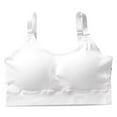 thumbnail image 2 of POINTERTECK Stylish Women Solid Color Padded Wireless Elastic Ribbed Tube Top Bra Underwear Apricot One Size, 2 of 13