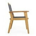 thumbnail image 4 of GDF Studio Specter Outdoor Rope and Acacia Wood Dining Chairs, Set of 2, Teak and Dark Gray, 4 of 7