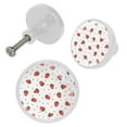 thumbnail image 2 of 4 Pcs Bright Strawberries Knobs for Kitchen Cabinet Cupboard Dresser Bookcase Drawer Pulls Handles Round Home Decor, 2 of 5