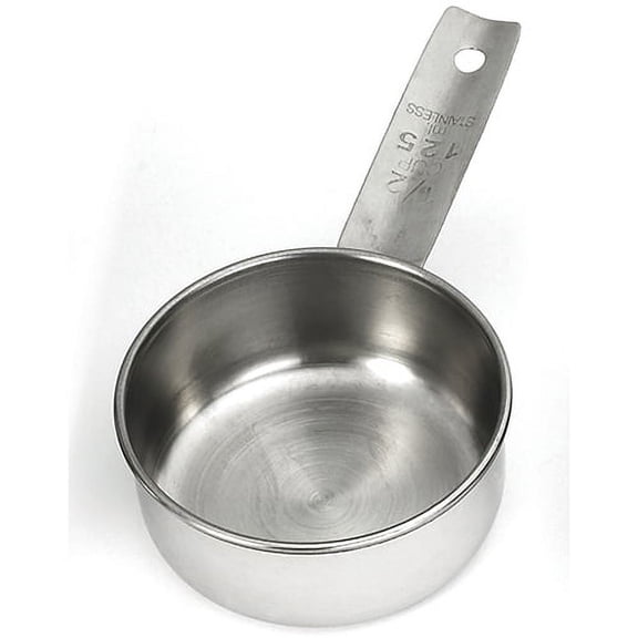 Measuring Cup, Stainless Steel, 1/2 Cup,Pack of 6