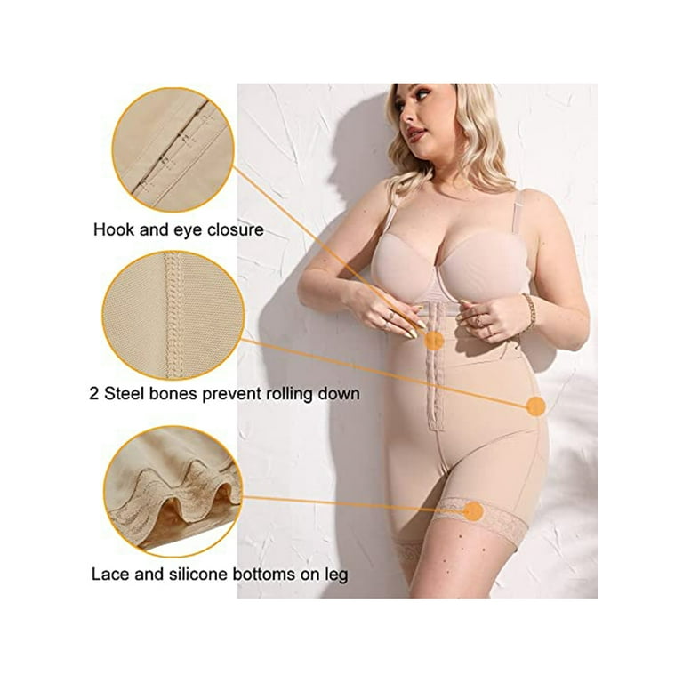 SAYFUT Mid-Thigh Bodysuit Tummy Control Compression Shapewear for Women  Seamless Full Body Shaper 