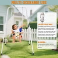 thumbnail image 4 of G TALECO GEAR Canvas Toddler Swing, Wooden Baby Swing Seat Chair with Safety Belt, Durable Hanging Swing Chair, Outdoor and Indoor Swing for Kids, Mounting Hardware Included, Car Embroidery Design, 4 of 9