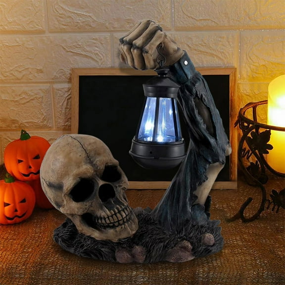 NOBRAND Halloween Skeleton Outdoor Decor Halloween Decorative Skull Lanterns Resin Handicrafts Home And Outdoor Decorative Items