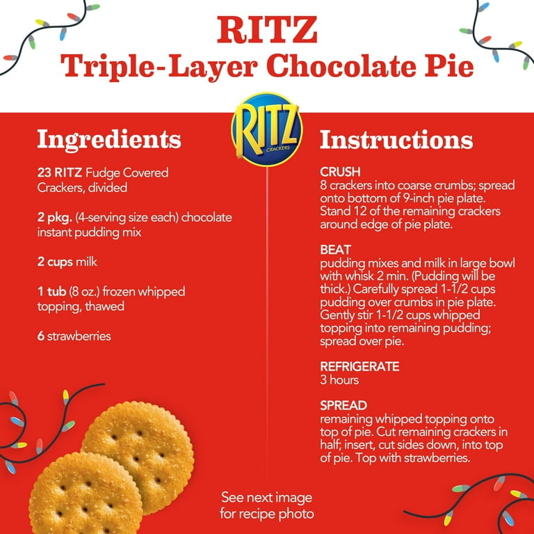 4 pack) RITZ Fudge Covered Holiday Crackers, Limited Edition, 7.5