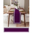 thumbnail image 6 of Table Runners 48 Inches Long Dress Scarves, Dark Purple Greek Key Farmhouse Kitchen/Dining Table Runner, Short Coffee Tablerunners, Geometric Greece Ancient Farmhouse Geo 13x48 Inch, 6 of 7