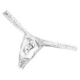 thumbnail image 2 of toraway Men's Underwear Fit Translucent Ice Silk Low Waist Buckle G String Pants T Pants One Size, 2 of 3