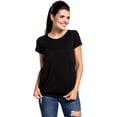 thumbnail image 4 of Qarigey Camiseta de manga corta para mujer, camiseta de lactancia con cuello redondo, ropa de lactancia Prendas para la parte del cuerpo negro S Qarigey AP001969-05, 4 of 6