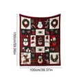thumbnail image 3 of Christmas Blanket 27-80in Blue Cozy Flannel Soft Warm Throw for Bed Sofa Winter Home Decor by OVFUIZ, 3 of 9