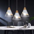 thumbnail image 3 of Artistic Pendant Light, Designer Creativity Modern Wood Pendant Lights For Residence Cafe Kitchen, 3 of 5