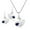 Blue, variant on AeraVida Majestic Swan Red Coral Sterling Silver Necklace Earrings Set
